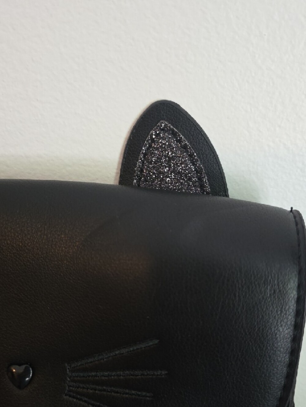 Black Cat-Ear Crossbody Bag - Cute Women's Shoulder Bag - Picture 3 of 4